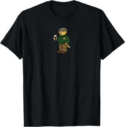 Beer Teddy Bear Feeling Lucky Drinking St Patrick's Day T-Shirt