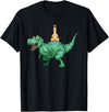 cute funny Llama Gifts and more Alpaca Llama riding Dinosaur T-Rex T-Shirt - Black