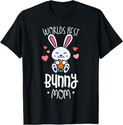 Bunny Hugging Carrot World's Best Bunny Mom T-Shirt