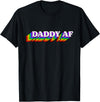 Gay Daddy AF Merch Mens Daddy AF Gay Daddy Bear LGBT Rainbow LGBTQ Pride T-Shirt - Black