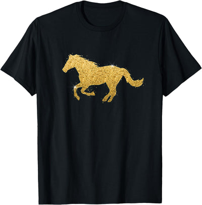 Glittery Horse Shirts and Apparel Young equestrian sparkly horse shirt for girls or boys T-Shirt