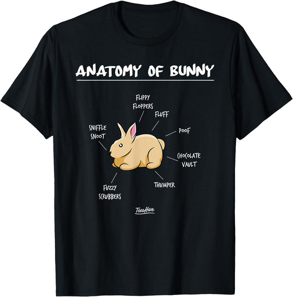 Anatomy of Bunny Rabbit T-Shirt in Black