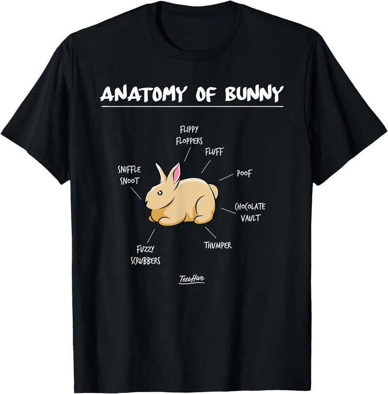 Anatomy of Bunny Rabbit T-Shirt in Black