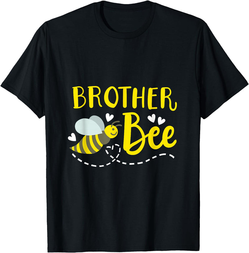 Happy Bee Day Birthday Party Matching Family Gifts Brother Bee Cute Beekeeping Birthday Party Matching Family T-Shirt - Black