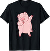 Cute Pig Tees Dabbing Pig Cute Pigs Dab Farmer Funny Pig T-Shirt - Black