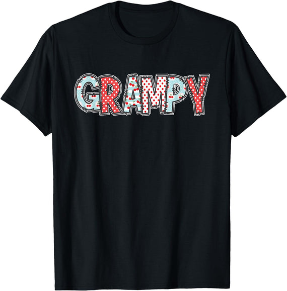 Retro Cherry Matching Family Tees Boho Cherry Grandpa Grampy Halloween Costume T-Shirt - Black