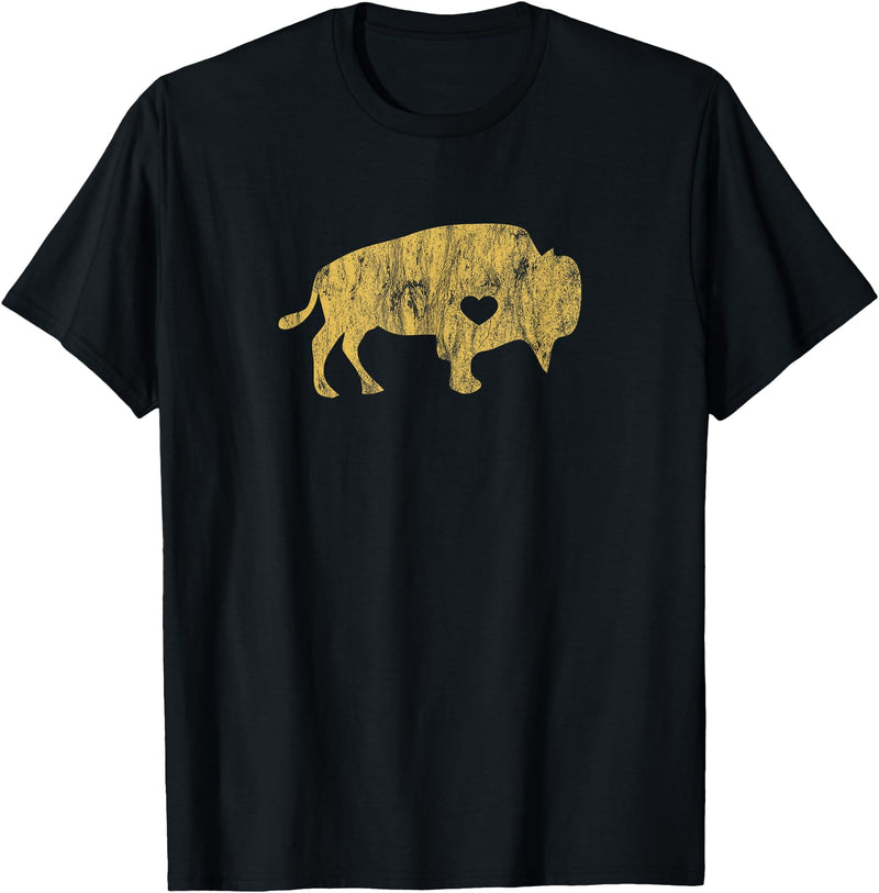 I Love Wild Buffaloes Gift Company I Love Buffaloes Golden Buffalo Bison Lover Gift Ideas T-Shirt - Black