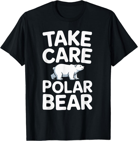 Humdinger Tees Take Care Polar Bear T-Shirt - Black