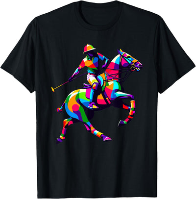 Horseback Riding Gift For An Equestrian Pop Art Polo Horseback Riding Horses Equestrian Horse T-Shirt