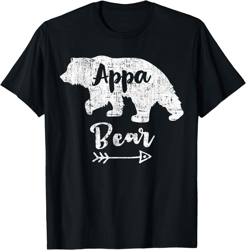 Mens Funny Appa Bear Father's Day Shirt T-Shirt - Black