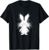 Cute and Silly Frazzled Easter Rabbit Bunny T-Shirt in Black