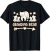 grandma bear t-shirts nana bear shirt nana bear tshirt, grandma bear 4 cub tshirt mom T-Shirt - Black