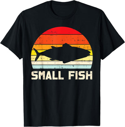 Small Fish Retro Bass Fishing Family Matching Son Boys Gift T-Shirt
