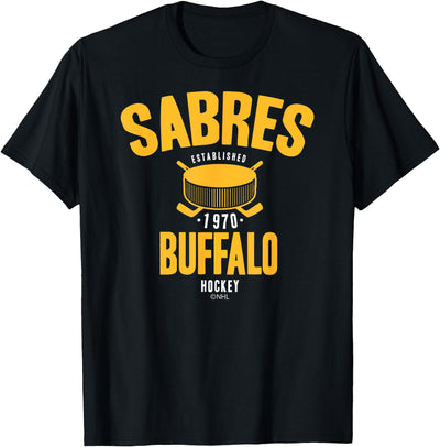 Cow Buffalo Sabres Hockey Puck Officially T-Shirt