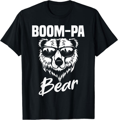 Boom-Pa Bear Wearing Cool Sunglasses Fathers Day Gift T-Shirt