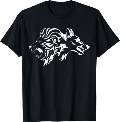 Wild Lion and Wolf T-Shirt