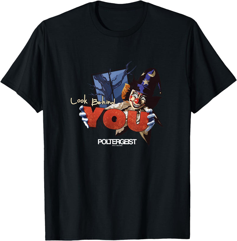 Poltergeist Clown Stare Look Behind You Halloween T-Shirt - As Pictured