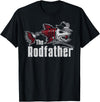 Funny Fishing The Rodfather Tee Shirt - Unisex Adults - Black - Small - Short Sleeve - Classic Fit - Modern Classic - Fishing T-Shirt - Black