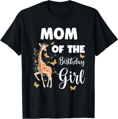 Giraffe Mom of the Birthday Girl Matching Family T-Shirt
