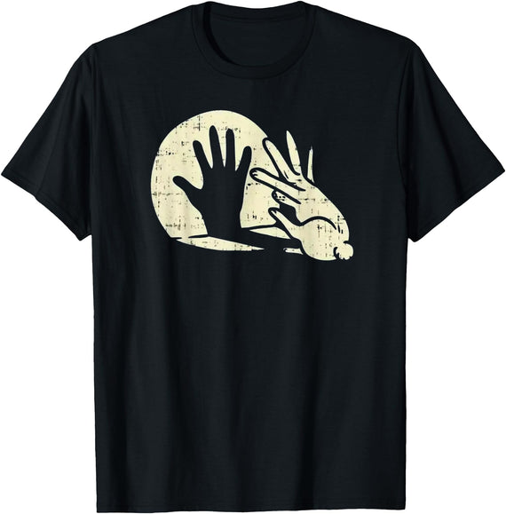 Cute Rabbit Lover Bunny Graphic T-Shirt (Dark Green) in Black
