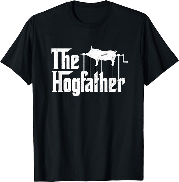Backyard Pig Barbecue Shirts and Gifts The Hogfather Barbecue Chef Funny BBQ Grill Master T-Shirt - Black
