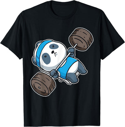Panda Bear Gym Workout Training Bench Press Weight Lifting T-Shirt