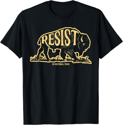 Cow Lique National Park Resist Alt Us Service Bison Buffalo T-Shirt