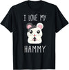 I Love My Hammy T Shirt for Hamster Lovers T-Shirt - Black