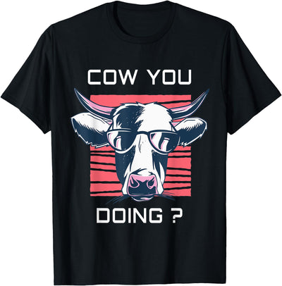 Women Kids Funny Cow You Doing Farm Cow Lover T-Shirt