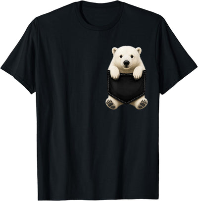 Polar Bear Lover Cute Pocket T-Shirt