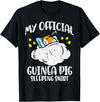 Guinea Pig Shirts For Men Women Kids Gift My Official Guinea Pig Sleeping Shirt Cavy Women Kids Men T-Shirt - Black