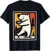 Utschki Bratschki Ice Bear Ice Skating Cartoon Graphic T-Shirt - Black