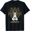 Lama Llamaste Family Summer Sport Yoga Gift Tees Llamaste Yoga Gift For Men Women Kids Lover Llama Yoga T-Shirt - Black