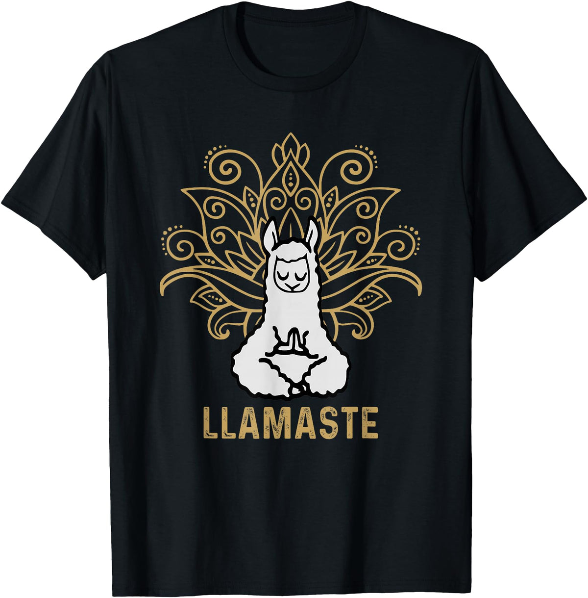 Lama Llamaste Family Summer Sport Yoga Gift Tees Llamaste Yoga Gift For Men Women Kids Lover Llama Yoga T-Shirt - Black