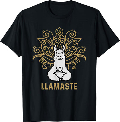 Lama Llamaste Family Summer Sport Yoga Gift Tees Llamaste Yoga Gift For Men Women Kids Lover Llama Yoga T-Shirt
