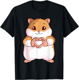 Hamster Lovers Girls Ladies T-Shirt - Black