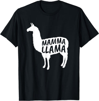 Mamma Llama T Shirt Mamma Llama Tshirt Alpaca Lover Shirt T-Shirt - Black
