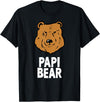 Bear Family Funny Tees Papi Bear Funny Gift T-Shirt Christmas T-Shirt - Black