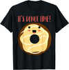 Green Cow Land It's Donut Time! Doughnut Funny T-Shirt - Black