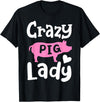 Pig Farm Store Co. Pig Crazy Pig Lady T-Shirt - Black
