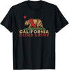 California Bear Vintage Cedar Grove West Coast Cedar Grove California Vintage Bear Retro State Pride T-Shirt - Black