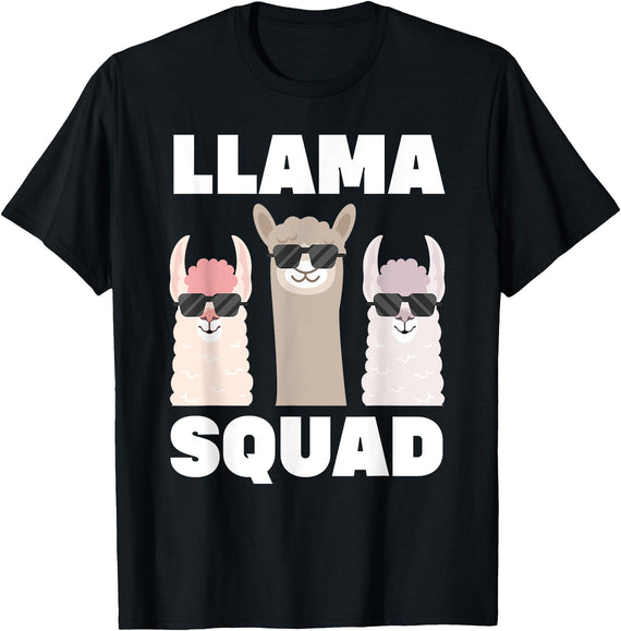Funny Llama Gift Llama Lover Accessories & Stuff Funny Llama Design For Men Women Llama Alpaca Farm Animal T-Shirt - Black