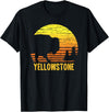 Yellowstone National Park Bison Clothing Co Yellowstone National Park Wyoming Buffalo Bison T-Shirt - Black