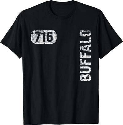 Cow Buffalo New York 716 Area Code Vintage Retro T-Shirt