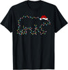 Xmas Lighting Polar Bear Christmas Gifts Polar Bear Xmas Lighting Santa Hat Polar Bear Christmas T-Shirt - Black
