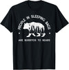 IN NATURE DESIGN CO. PEOPLE IN SLEEPING BAGS ARE BURRITOS TO BEARS T-Shirt - Black