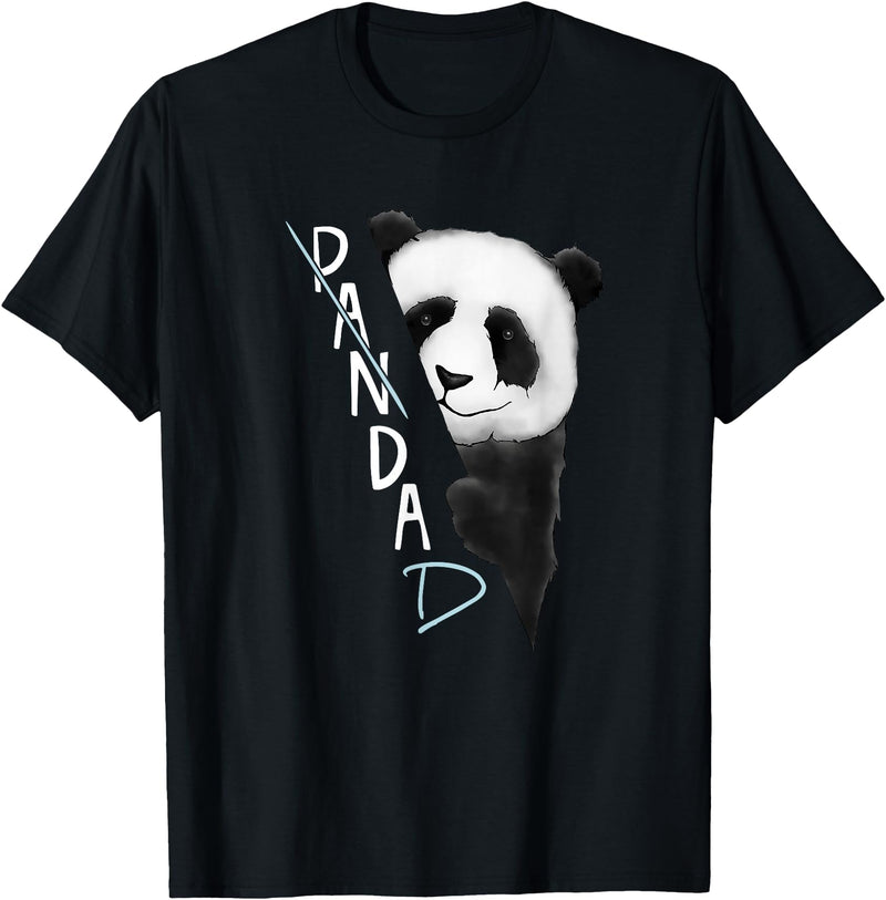 Giant Panda Fan Art SkizzenMonster PanDAD Funny Panda Bear Bad Dad Joke T-Shirt - Black
