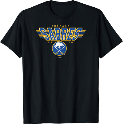 Cow Buffalo Sabres Laser Black Officially T-Shirt