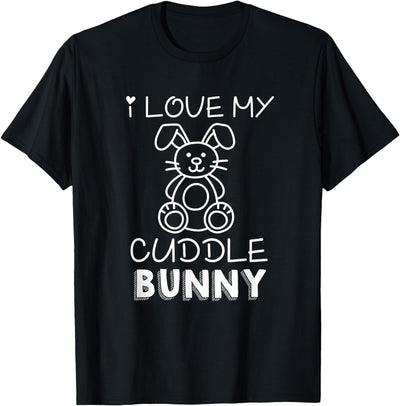 I Love My Cuddle Bunny Line Art T-Shirt