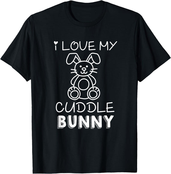 Rabbit Cuddle Bunny T-Shirt in Black